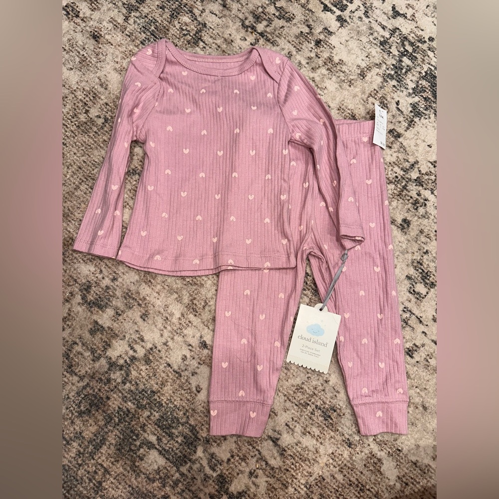 Cloud Island Pink Heart Set NWT 12 Months
